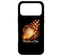 Words on Fire Burning Scroll Birds Fantasy Writer Poet Case for iPhone 17 Pro Max