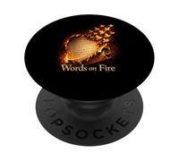 Words on Fire Burning Scroll Birds Fantasy Writer Poet PopSockets Adhesive PopGrip