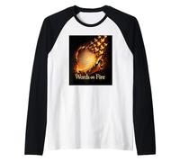 Words on Fire Burning Scroll Birds Fantasy Writer Poet Raglan Baseball Tee
