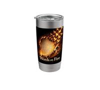 Words on Fire Burning Scroll Birds Fantasy Writer Poet Stainless Steel Insulated Tumbler