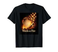 Words on Fire Burning Scroll Birds Fantasy Writer Poet T-Shirt