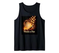 Words on Fire Burning Scroll Birds Fantasy Writer Poet Tank Top