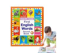 Words Speaking Book, English Learning Book with Sound, Engaging Educational Companion Studying Tool for Preschoolers Kindergarten Students 2-6 Years Old Girls Boys
