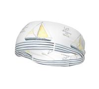 Words Stripes Yacht Sweat-wicking sports headband, stylish tennis headband, perfect for running, basketball, yoga, and fitness.