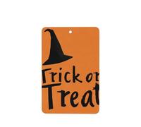 Words Trick Or Treat Witch Hat Car Air Fresheners 4 Pcs Hanging Scented Cards Fragrance Scented Cards For Car Aromatherapy Tablets
