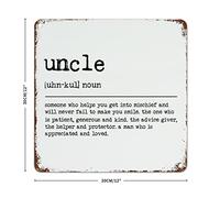Words with Definition Wall Art Decor Metal Sign Uncle Noun Definition Men Cave Signs Uncle Definition Family Retro Street Hanging Sign for Living Room Kitchen Front Porch 12x12in