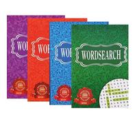 Wordsearch Puzzle Book Bundle - 4 Pack | Over 800 Puzzles Total | Large Print Wordsearch Books for Adults & Seniors | Brain Games & Activity Gift Set