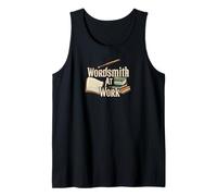 Wordsmith at Work Vintage Writer & Author Pen Book Lover Tank Top