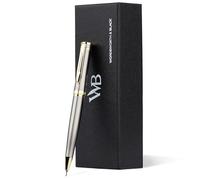 Wordsworth and Black Mechanical Pencil Graphite Lead- Stunning Luxury Metal Pencil, Silver Chrome 24K Gold Finish, 0.7mm Led, Best Gift Set for Men & Women, Professional Executive Office Pencils