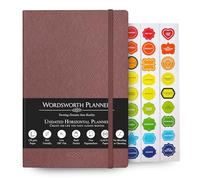 Wordsworth & Black A5 Undated Weekly, Monthly Planner, A5 Paper, Brown