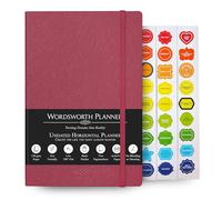Wordsworth & Black A5 Undated Weekly, Monthly Planner, A5 Paper, Rasberry