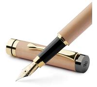 Wordsworth & Black Bamboo Wood Fountain Pen Set for Writing, Extra Fine Nib