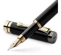 Wordsworth & Black Bamboo Wood Fountain Pen Set for Writing, Medium Nib