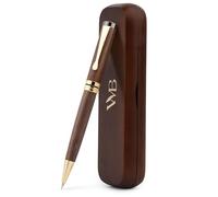 Wordsworth & Black Luxury Bamboo Mechanical Pencil Set - 0.7mm Precision Twist Advance - Writing, Drafting & Sketching for Architects & Engineers - 20 HB Led Pencils 0.7mm Pack, Gift Box [Brown wood]