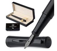 Wordsworth & Black Luxury Fountain Pen Set for Writing, Broad Nib, Black