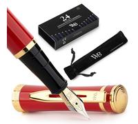 Wordsworth & Black Luxury Fountain Pen Set for Writing, Medium Nib, Green