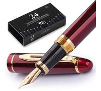 Wordsworth & Black Majesti Fountain Pen Set for Writing, Extra Fine Nib