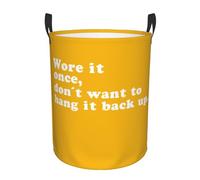 Wore It Once Laundry Basket Round Laundry Hamper with Handles Waterproof Oxford Fabric Collapsible Gift Storage Basket Toy Organizer for Bathroom Nursery Office Bedroom Living Room College Dorm