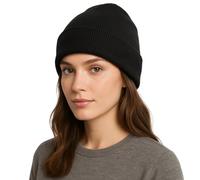 WOREMOR EMF 5G Beanie - Unisex Knit Hat with Silver-Polyamide Liner - Signal-Reducing, One-Size-Fits-Most, Black, M/One size