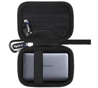 worfty Case for Baseus Picogo Magsafe Portable Charger 0.5" Ultra Slim Qi2 Certified 15W Wireless Power Bank - Travel Protective Carrying Storage Bag (Black)