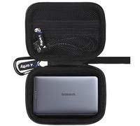 Worfty Case for Baseus Picogo Power Bank 0.3" Ultra Slim 5000mAh Portable Charger with USB-C Braided Cable - Travel Protective Carrying Storage Bag (Black)
