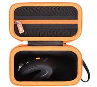 worfty Case for ProtoArc Ergonomic Mouse, Travel Carrying Case Compatible with ProtoArc EM11 NL Bluetooth Rechargeable Wireless Vertical Mouse (Black-Orange)