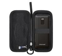 worfty Case for VEGER for FOCHEW for Charmast for VRURC Portable Charger with Built in Cables and Wall Plug 10000mAh Portable Power Bank - Travel Protective Carrying Storage Bag (Black)