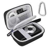 worfty Digital Camera Case for FJFJOPK/for Lecnippy 4K Vlogging Camera/SECHKISS/Fleafer Upgrade FHD 1080P Digital Camera with Mesh Pocket for Accessories SD Card Cable (Case Only) (Black)