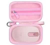 worfty Hard Mouse Case for Logitech M196/ M317/ M325 for TECKNET Quiet Silent Wireless Mouse, Universal Hard Shell Storage Case (Pink)