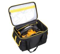worfty Tool Bag for DEWALT 20V MAX 6-1/2-Inch Circular Saw DCS391B/ DCS565B with Multi-Pocket for Batteries/Masks/Circular Saw Blades, Universal Tool Bag for 6-1/2-Inch Circular Saw (Black & Yellow)