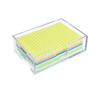 WORHE 4x6 Acrylic Memo Pad Holder, Desk Post it Holder, Clear Sticky Note Dispenser, 4x6 Acrylic Notepad Holder Desk Organizer for Office Home School