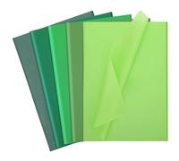 woric 60 Sheets Green Tissue Paper Bulk, 50 * 35cm Green Wrapping Paper 5 Colors Multicolor Tissue Paper Sheets for Gift Bags Flower DIY Crafts Decoration Birthday Holiday Party
