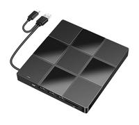 worien 1 Piece External Multi-Function Optical Drive USB Computer DVD Player Black Notebook External Recorder Ultra-Thin