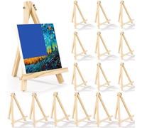 worien 16Pack 9 Inch Wooden Easel for Painting Canvas, Art,Tripod,Painting Easel, Kids Student Desktop Easel for Painting