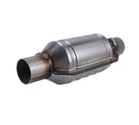 worien Universal Catalytic Converter 2.25 Inch 400 Cells High Flow Muffler Catalytic Converter Euro 1 Round Stainless Steel