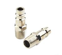 Work 6pics 1/4 Inch for Air Hose Fitting Connector Set for Compressor Air Line Coupler Adapter Hardened Steel Quick Connect for Fittings