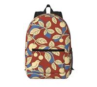 Work Backpack Trip Daypack Backpacks 17 Inches Tall, Floral Leaf Brown Navy, One Size, Travel Backpacks