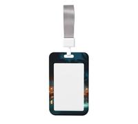 Work Badge Palm Trees Case, Lanyard Id Badge Holder for Id Card, Office, School