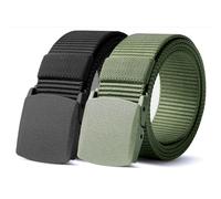 Work Belts for Men, 150cm Mens Adjustable Nylon Belt, No Metal Buckle no holes Belt, Military Tactical Belt For Leisure Sports