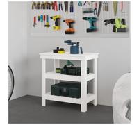 Work Bench Brown Solid Pine 78.5x50x80cm 2-Shelf Sturdy Indoor Table Pro XL
