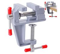 Work Bench Vise | Multipurpose Aluminum Alloy Rustproof Portable Clamp | Lightweight Fixed Tool for Home Outdoor Mini Small Flat Nose Bench Vice Durable Table Clamp