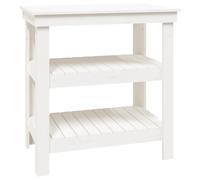 Work Bench Wooden Garage Working Table Storage Shelf Solid Wood Pine vidaXL