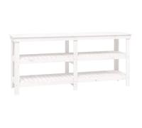 vidaXL Work Bench White 181x50x80 cm Solid Wood Pine