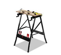 Work Benches Portable, Multifunctional Workshop Work Bench Table for Clamping Painting Cutting, Solid Steel and MDF Board Foldable Workbench Wood Working Engineering Repairing Work Table