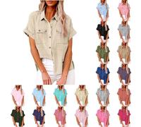 Work Blouses for Women 1P Stuff Monthly PayWoment Women Casual Shirts 3 to (Beige,M)