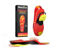 Work Boot Insoles - Anti-Fatigue Inserts with High Arch Support & Triple Shock Absorption, Deep Heel Cup, Non-Slip Toe Grip for Standing All Day, Plantar Fasciitis Insoles for Foot Pain Relief (S)