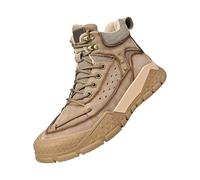 Work Boots Anti Smashing, Puncture Resistant Steel Toe Cap Boots, Men's Safety Boots, Wear-Resistant, Non-Slip, Lightweight, Breathable Lace-Up Boots, Waterproof Hiking Boots, khaki, 9 UK