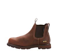 Ariat Men's Groundbreaker Waterproof Chelsea Safety Work Boots - Dark Brown, Size 12