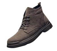 Work Boots Men's Winter Ankle Boots Men's Black Winter Boots Warm Lined Thermal Boots Ankle High Plain Ankle Boots Casual Elegant Snow Boots for Leisure Camping, Bw2, 9.5 UK