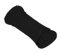 Work Cable Black 3mm 50m Polyester Braided Heavy Duty Rope with High Tearing Strength Versatile for Garden Workshop Decoration and Jump Rope for Kids